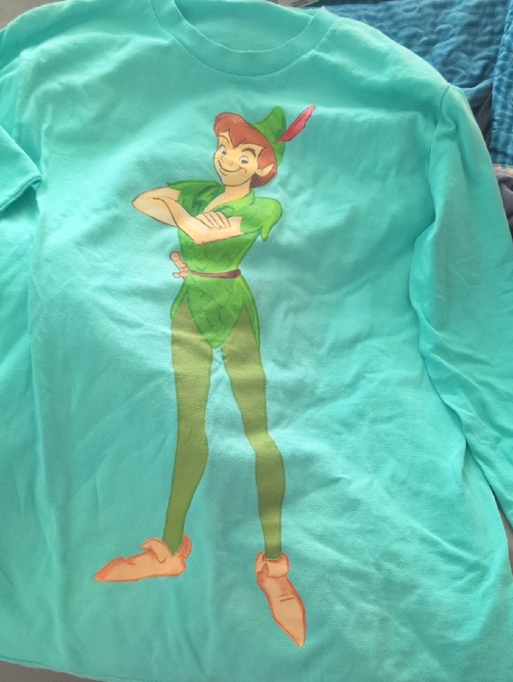 Disney Mint Teal Graphic Long Sleeve Shirt